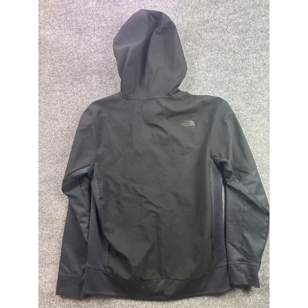 The North Face Softshell Hoodie Mens Small Black Full Zip Jacket